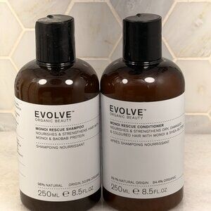 Evolve Organic Beauty - Natural Monoi Rescue Shampoo & Rescue Monoi Conditioner